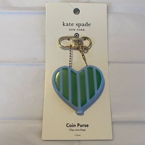 Striped Heart Coin Purse Bag Charm
Keychain - kate spade x Target Blue/Green-NWT